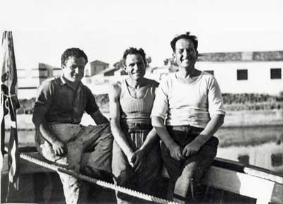 Primi anni '50 Cattolica - squero - Varo motopeschereccio Falco