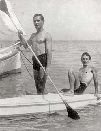 Gabicce Mare, fine anni ‘30. Da sinistra: Silvio Berti, Ismaele Badioli.