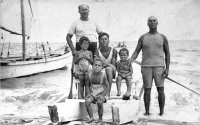 Bagnino della spiaggia di Ponente a Cattolica - anni '30