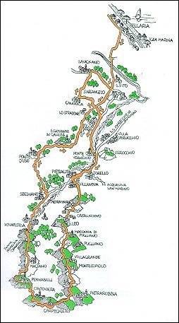Itinerario cilistico Bellaria - San Leo - Carpegna - Santarcangelo - Bellaria