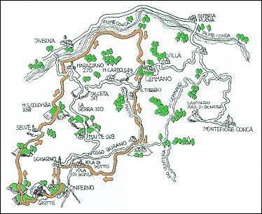 Itinerario ciclistico Gemmano - Onferno - Marazzano - Gemmano