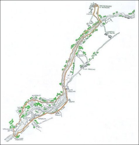 Itinerario ciclistico Santarcangelo - Montebello - Santarcangelo