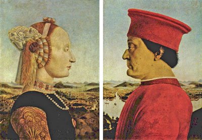 Piero della Francesca - Ritratto di Battista Sforza e Federico da Montefeltro